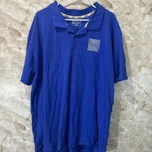 LuLaRoe 2XL Men's Polo Shirt Blue Short Sleeve Embroidered Logo Casual